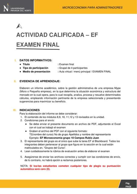 EF Microeconomia Grupo 21 Torero Pedro