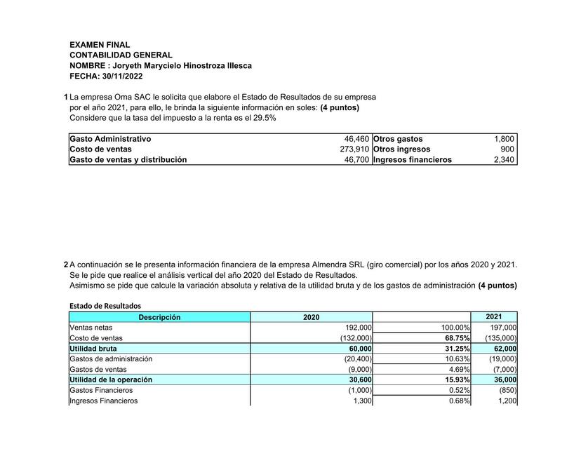 EF Contabilidad General Fila A