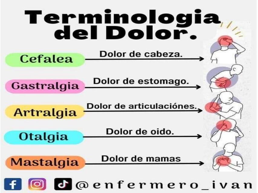 Terminología del dolor