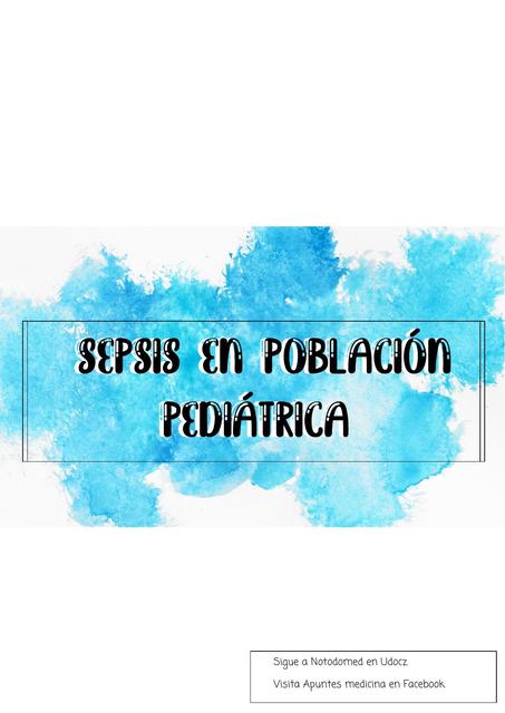 SEPSIS EN PEDIATRÍA