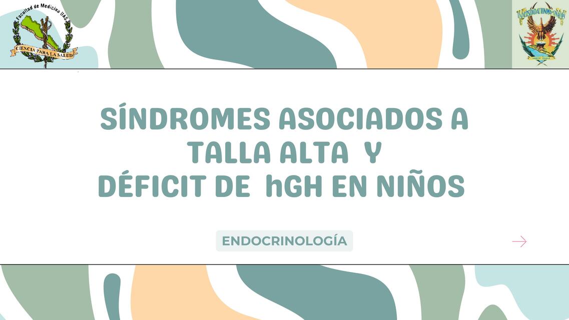 sindromes asoc a talla alta ENDOCRINOLOGIA