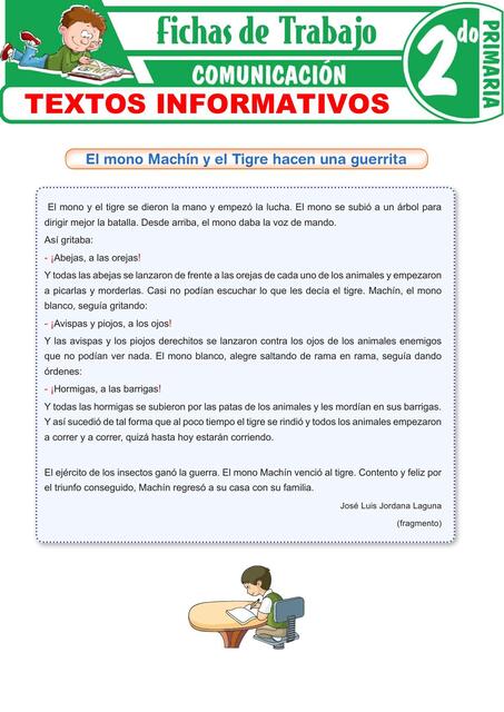 Textos informativos para Segundo Grado de Primaria