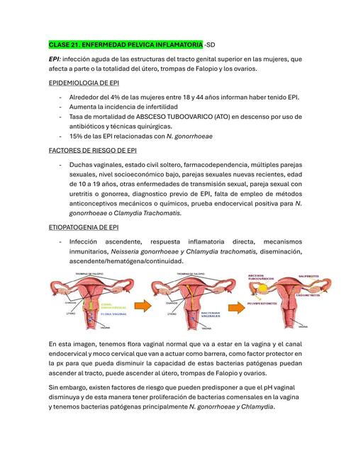 CLASE 21 Enfermedad pelvica inflamatoria