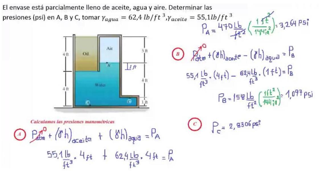 calculo de presion hidrostatica | Rocio Alvis | uDocz