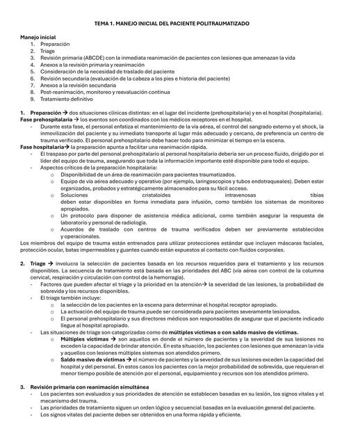 TEMA 1 MANEJO INICIAL DEL PACIENTE POLITRAUMATIZAD