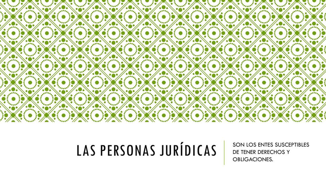 PERSONAS JURÍDICAS