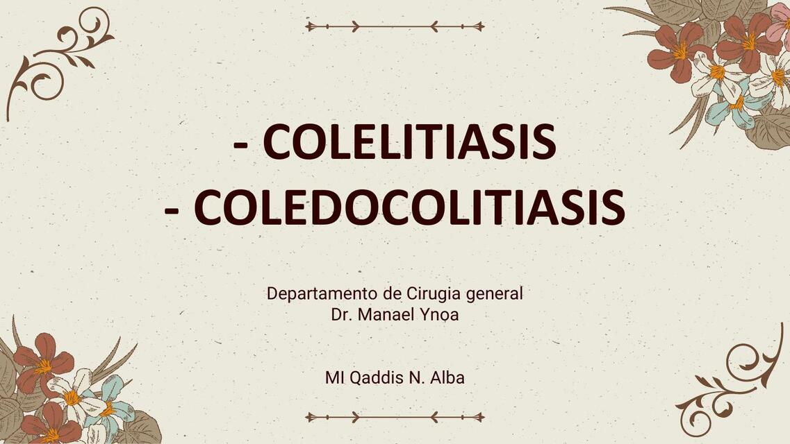 COLELITIASIS