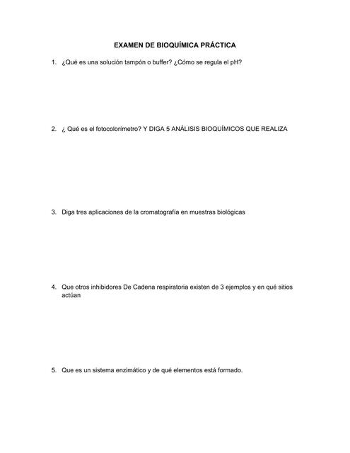 EXAMEN DE BIOQUÍMICA PRÁCTICA