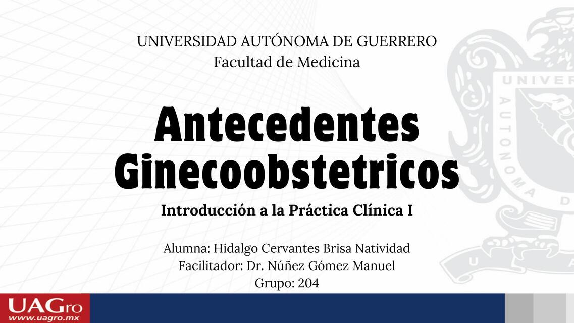 Antecedentes Ginecoobstetricos