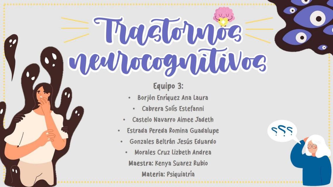 Psiquiatría Trastornos neurocognitivos