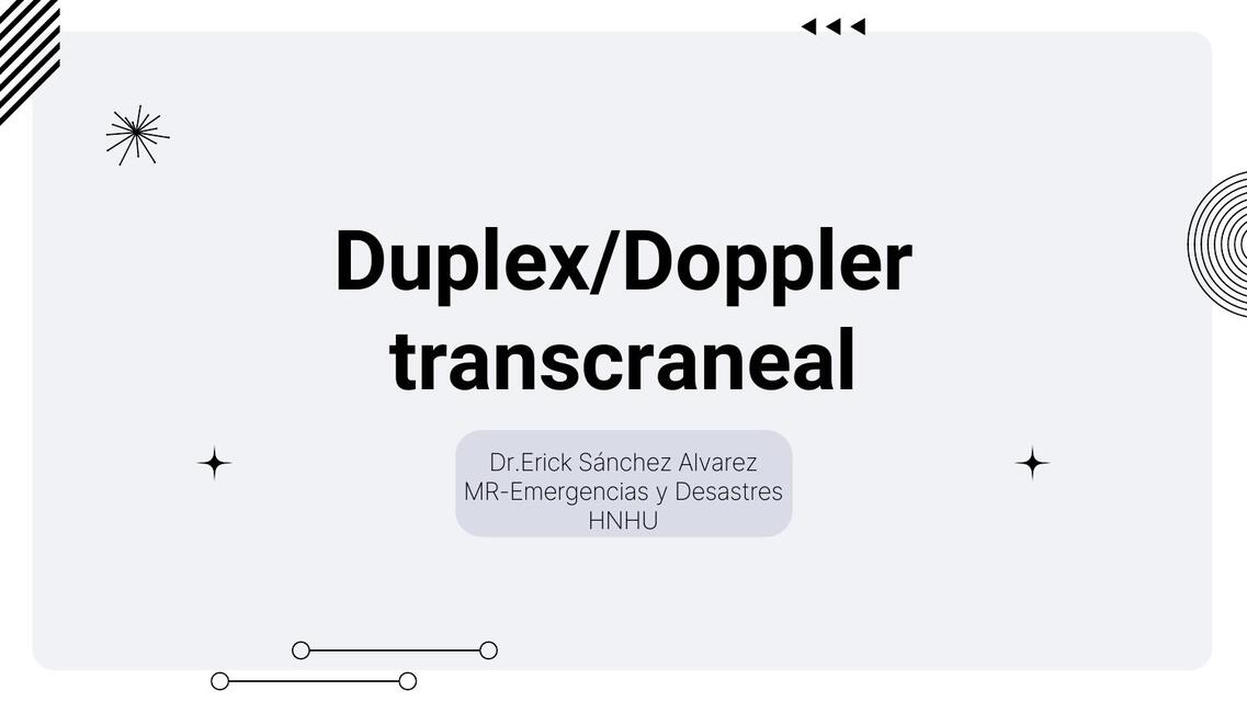 Duplex transcraneal