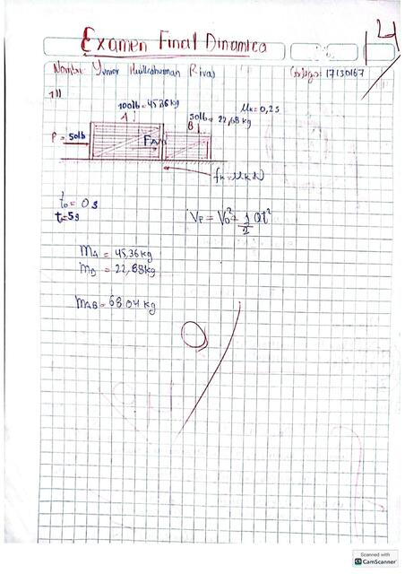 Solucionario Examen Final Dinámica