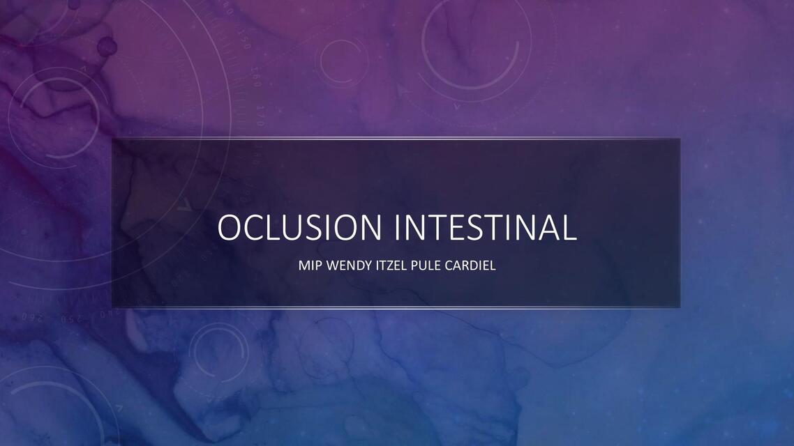 OCLUSION INTESTINAL