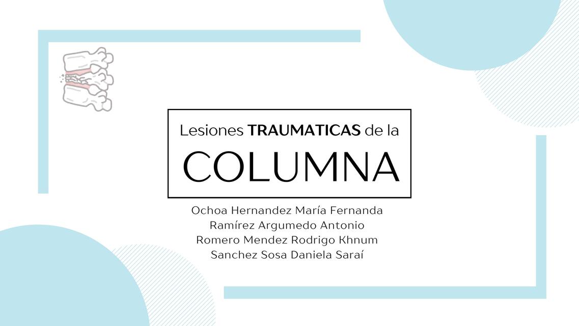 Lesiones traumáticas de la columna