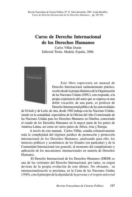 Curso de derecho internacional de los de