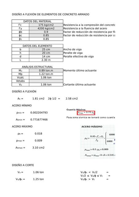 Diseño de elementos de concreo armado