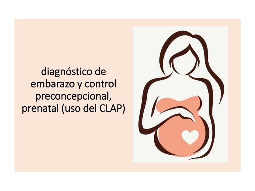 diagnóstico de embarazo y control preconcepcional