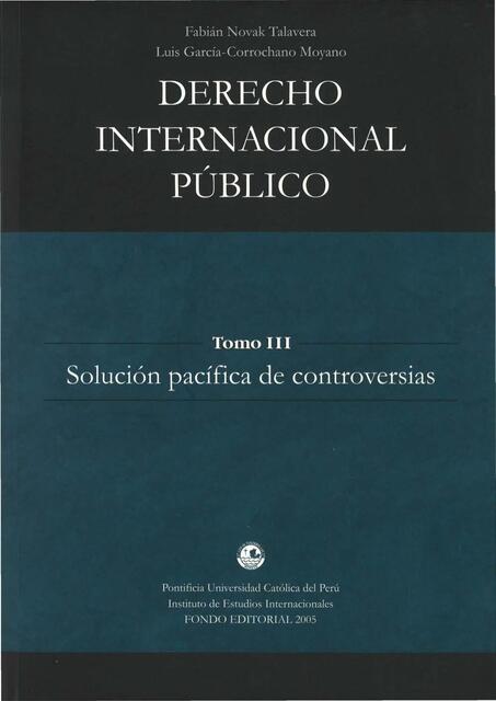 DERECHO INTERNACIONAL PUBLICO TOMO III