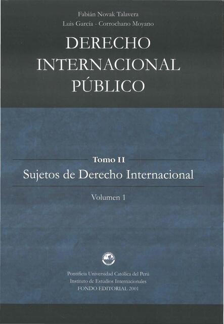 DERECHO INTERNACIONAL PUBLICO TOMO II VOL 1