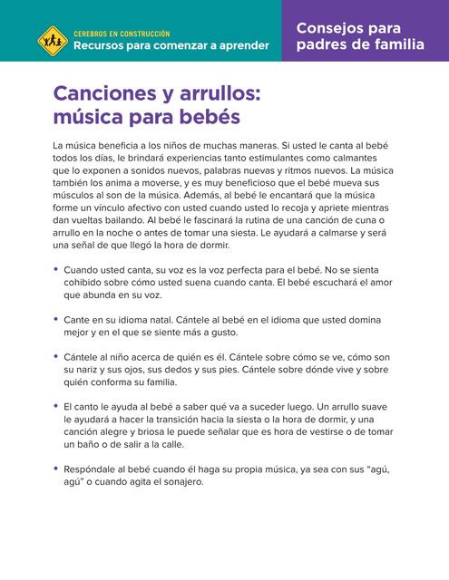 consejos canciones y arrullos musica para bebes es