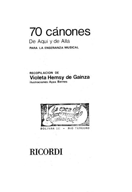 70 cánones de aquí y de alláPDF versión 1