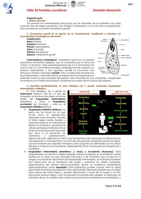Taller 22 Parásitos zoonóticos