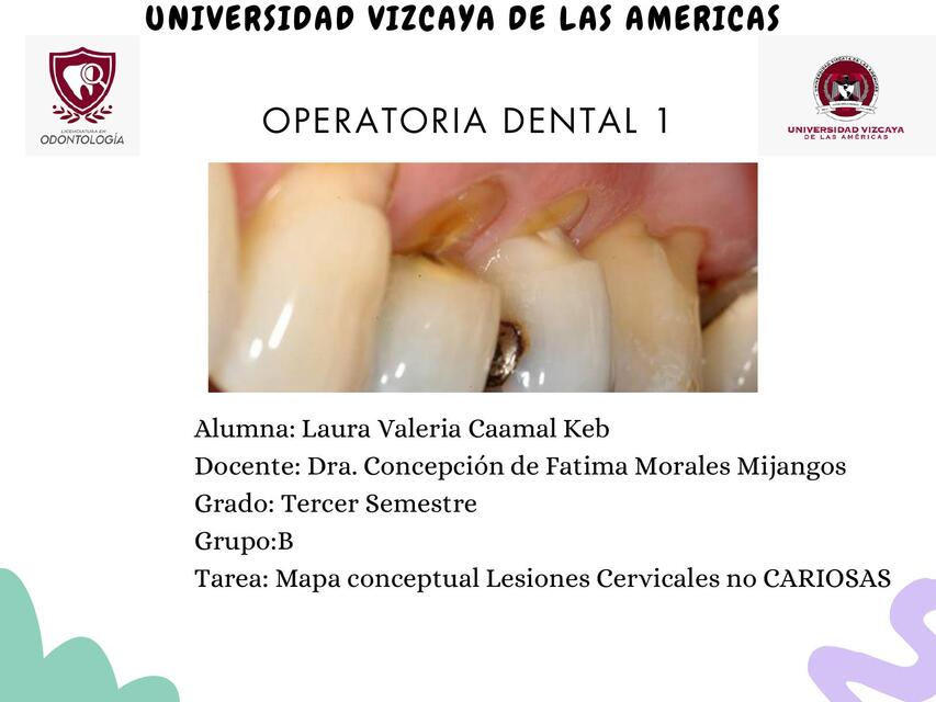 Mapa Conceptual de lesiones cervicales no CARIOSAS