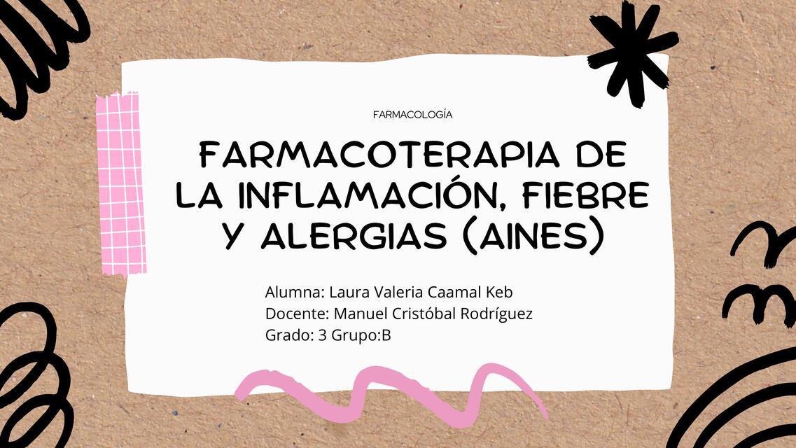 Farmacoterapia de la inflamación fiebre y alergia