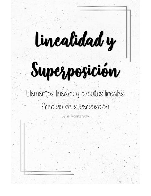 Linealidad y Superposición