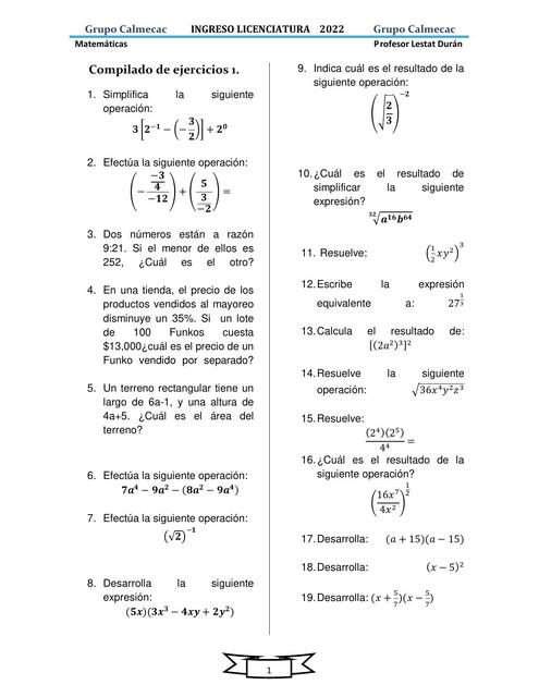 Ejercicios Mate Gc pt1