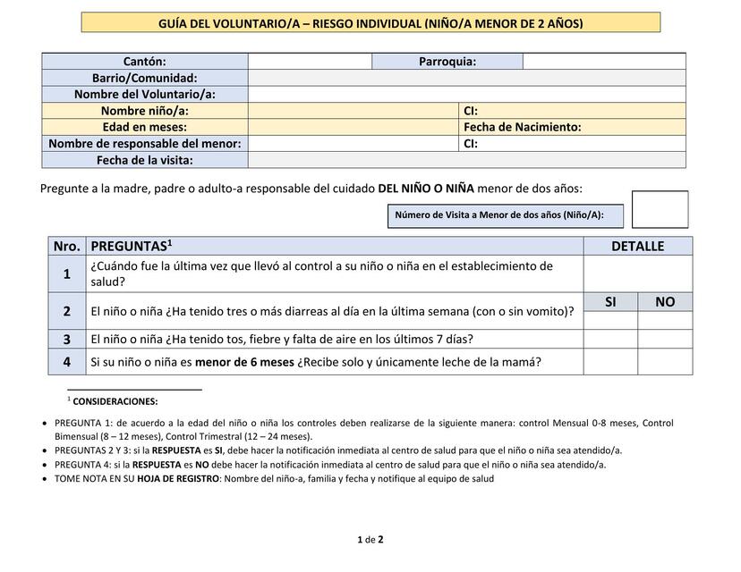 Guia Voluntario Riesgo Individual Niño a