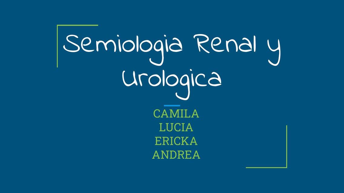 Semiologia Renal y Urologica