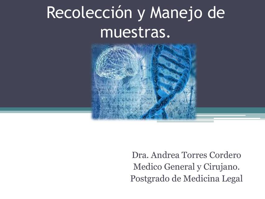 Recolección y Manejo de muestras