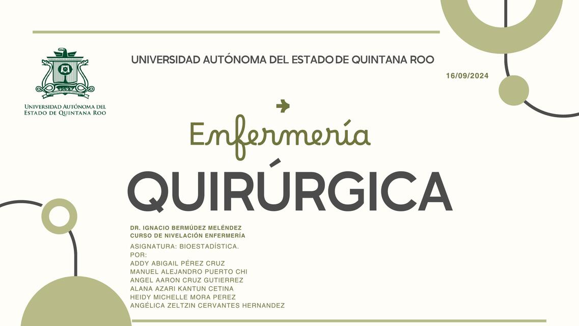 Enfermería quirúrgica FR frecuencia