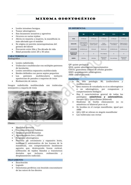 MIXOMA ODONTOGÉNICO