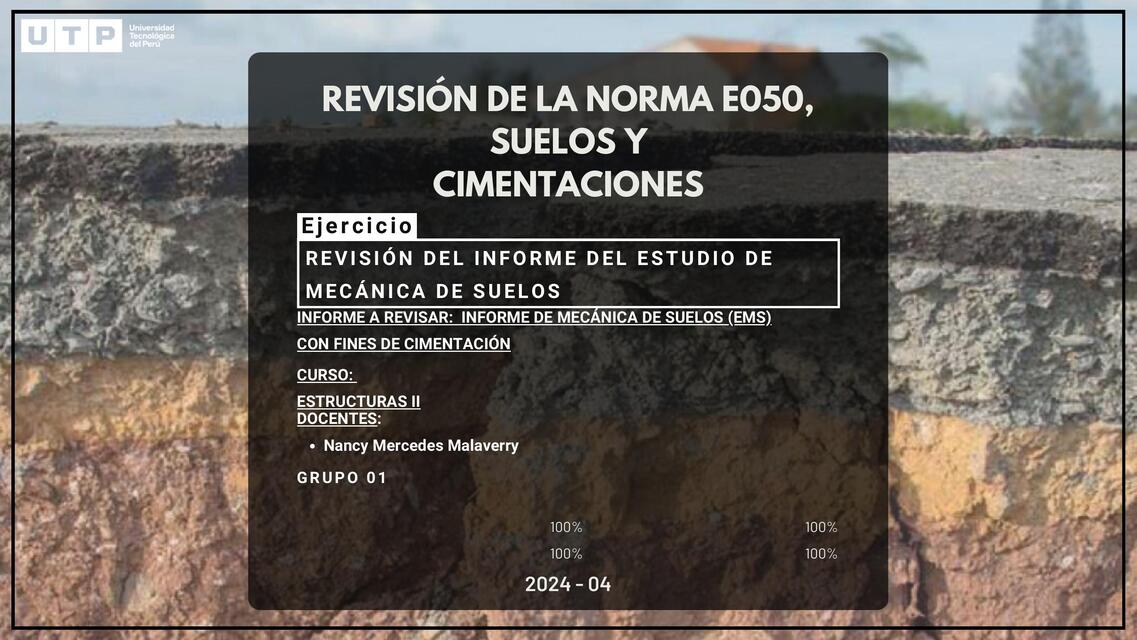 ESTRUCTURA 2 - INFORME DE MECÁNICA DE SUELOS