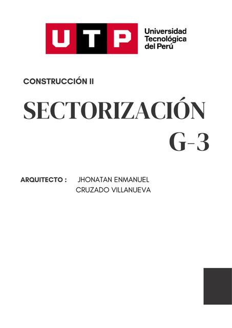 CONSTRUCCIÓN II UTP - SECTORIZACIÓN EJERCICIO APLICABLE