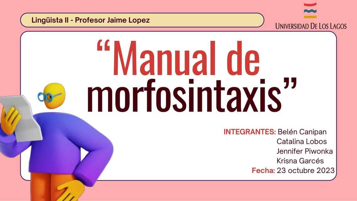 Manual de Morfosintaxis