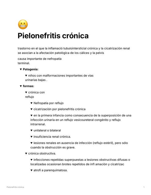 PIELONEFRITIS CRÓNICA