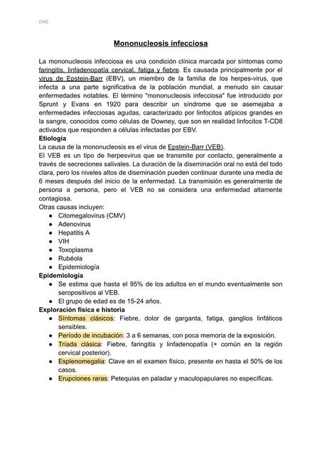 Mononucleosis infecciosa