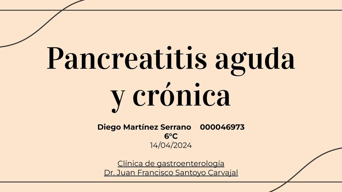 Pancreatitis aguda/crónica