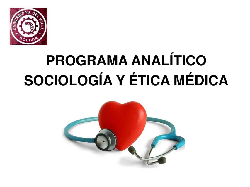 Programa analítico Ética Médica