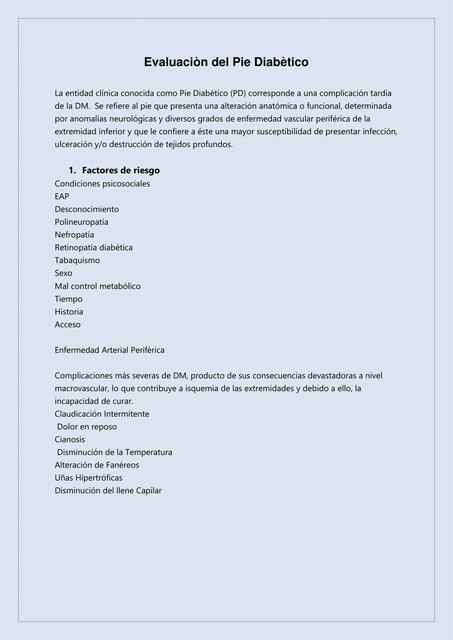 Evaluacion Pie Diabtico