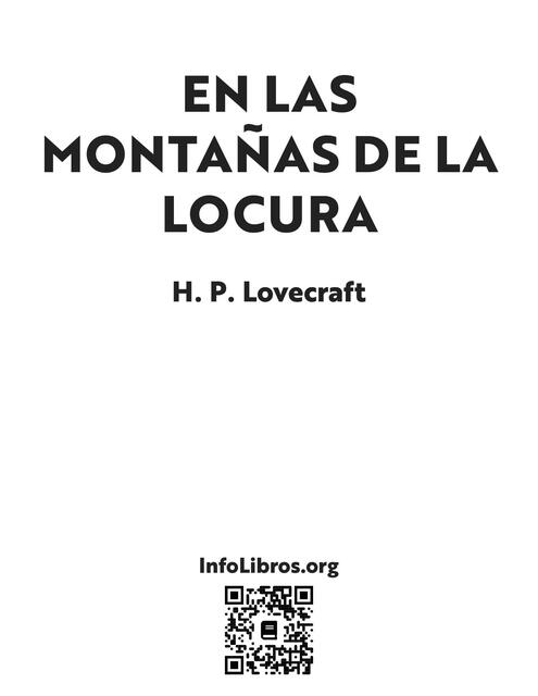 en las montanas de la locura h p lovecraft