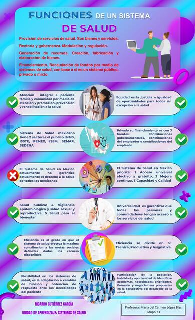 Infografia Funciones Sistema De Salud