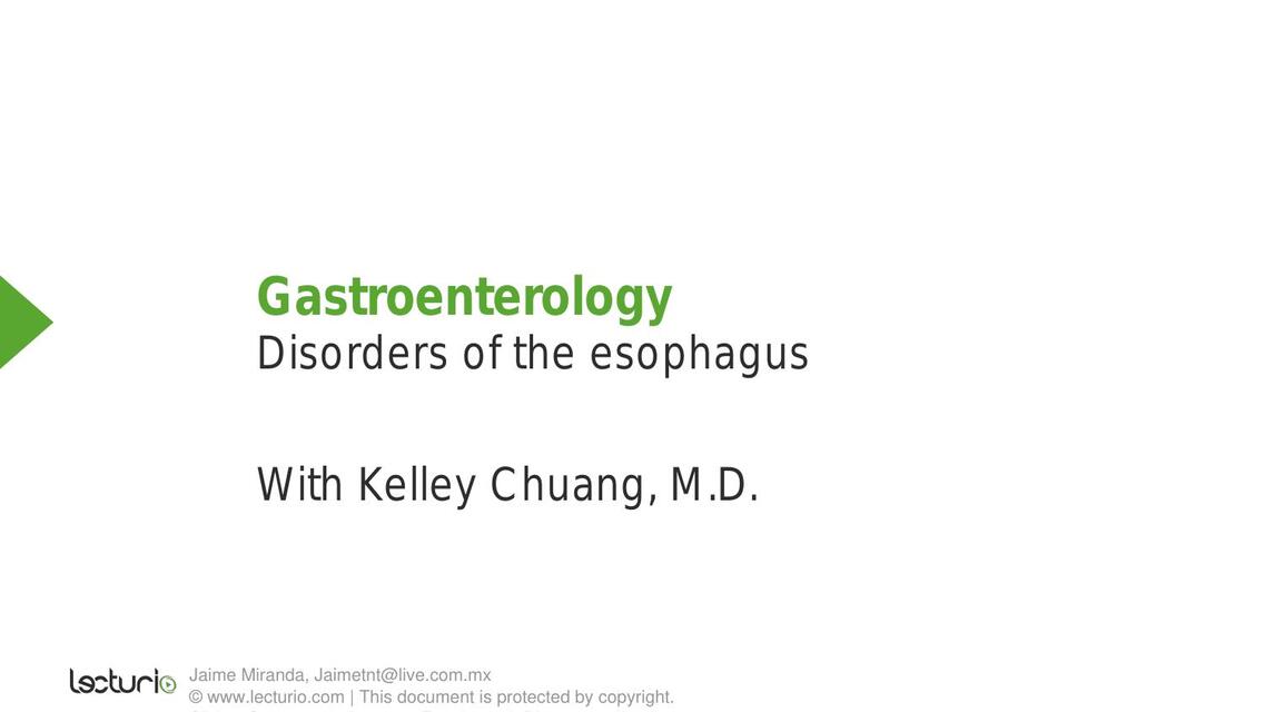 Esophageal Diseases