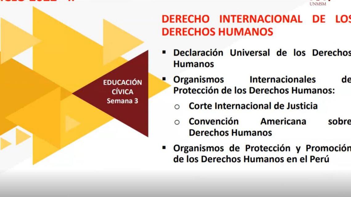 PPT Educación Cívica Sem3 Derecho Internacional de