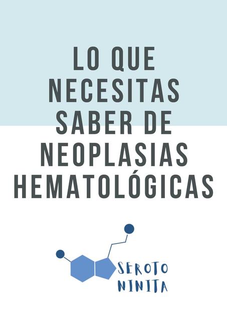 NEOPLASIAS HEMATOLÓGICAS CRÓNICAS 1