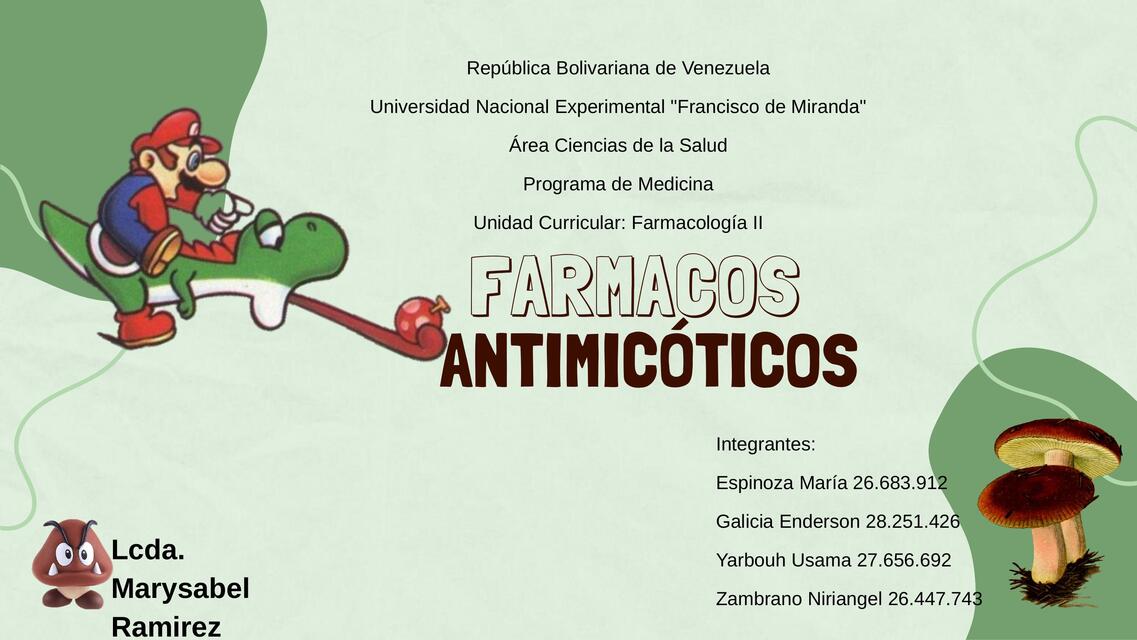 Fármacos antimicóticos