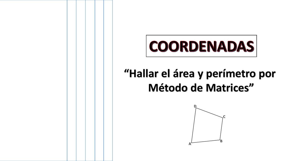 EJERCICIO DE COORDENADAS METOD MATRICES